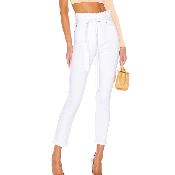 7 For All Mankind Denim - 7 for all mankind white paperboy jeans